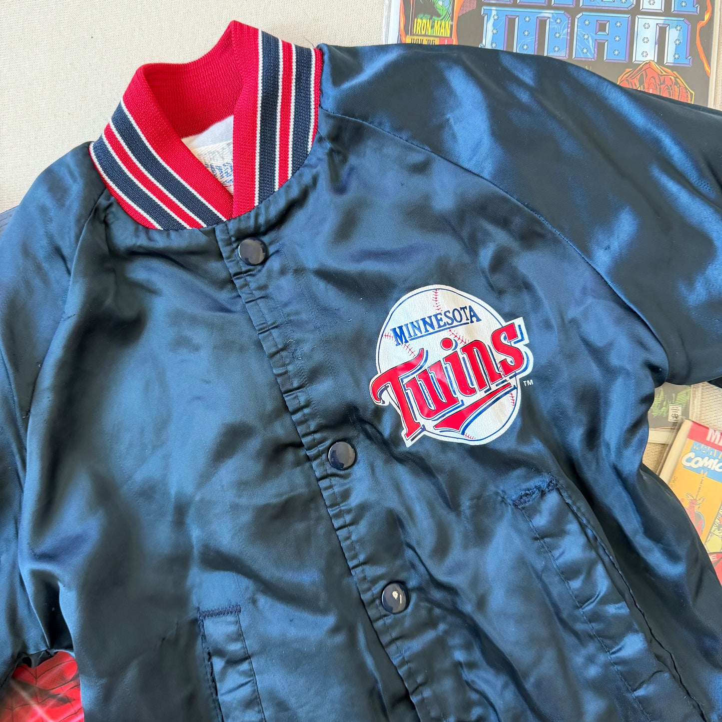 Size 10-12 1980s Twins Satin Jacket