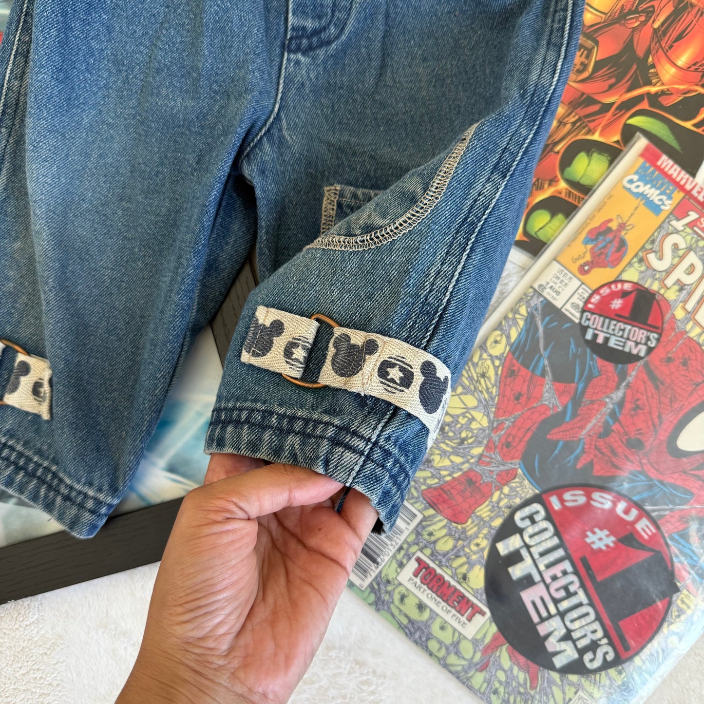 Size 12Months VTG Mickey Mouse Jeans
