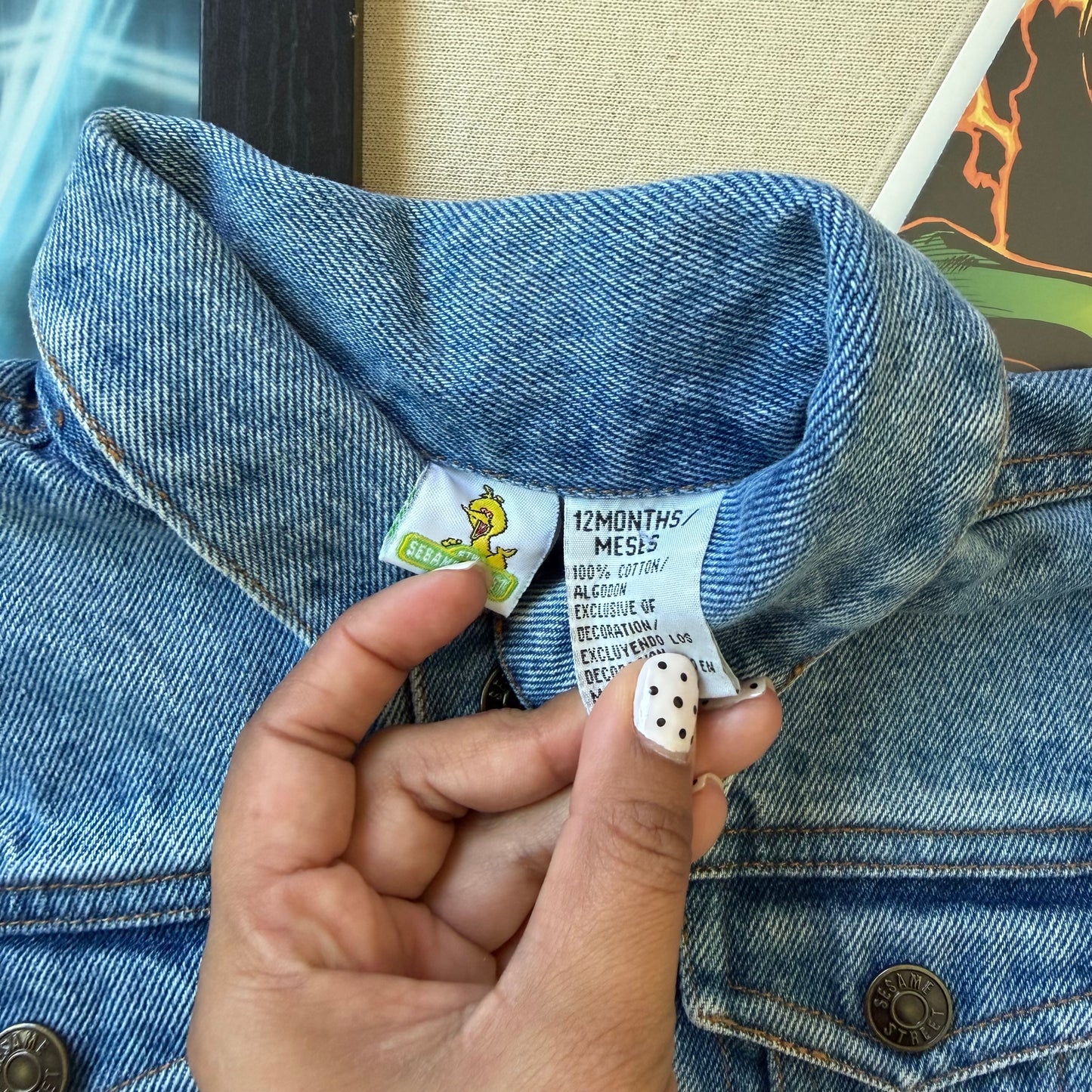 Size 12Months Cookie Monster Denim Jacket