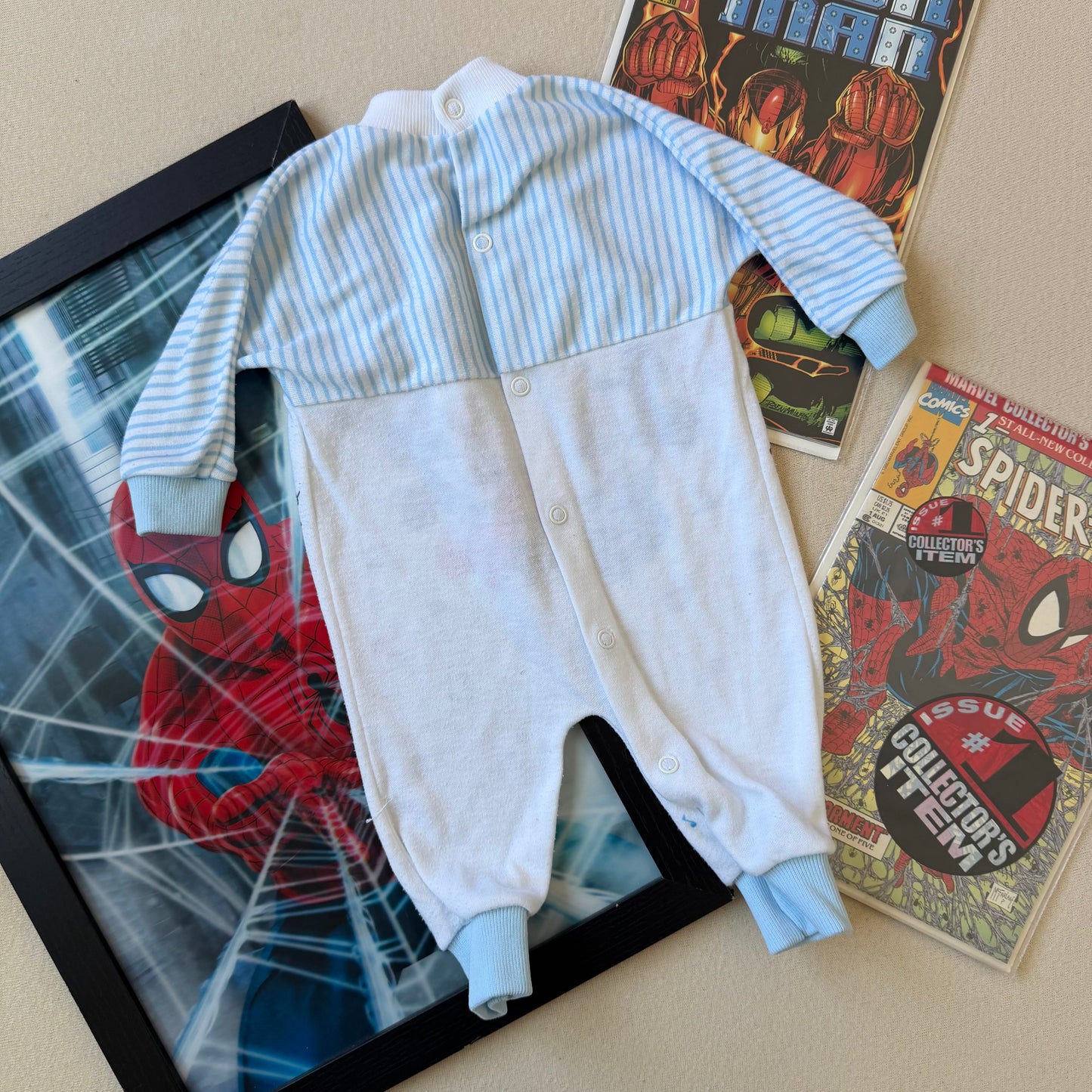 Newborn 1980s Mickey Onesie