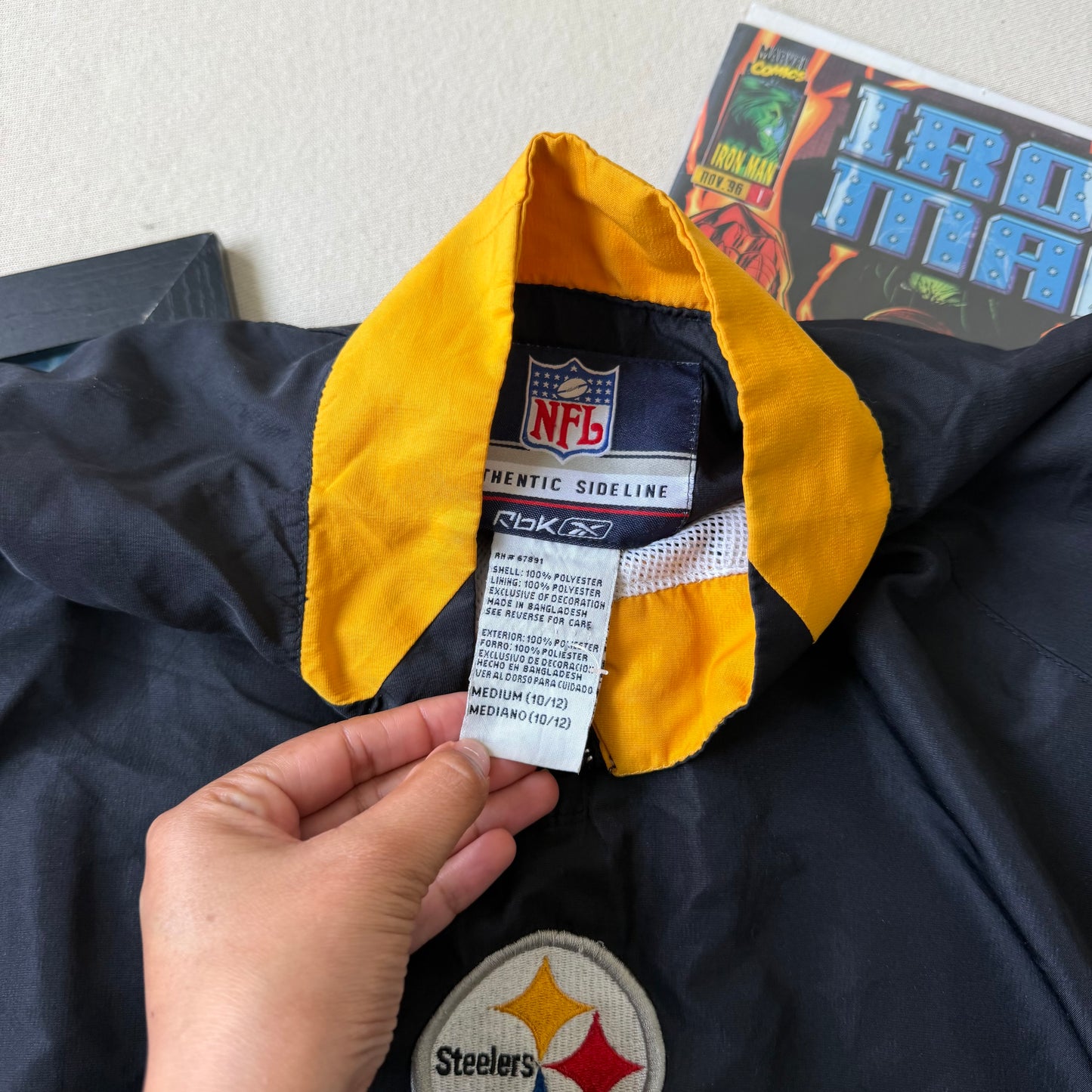 Size 10/12 Steelers Windbreaker