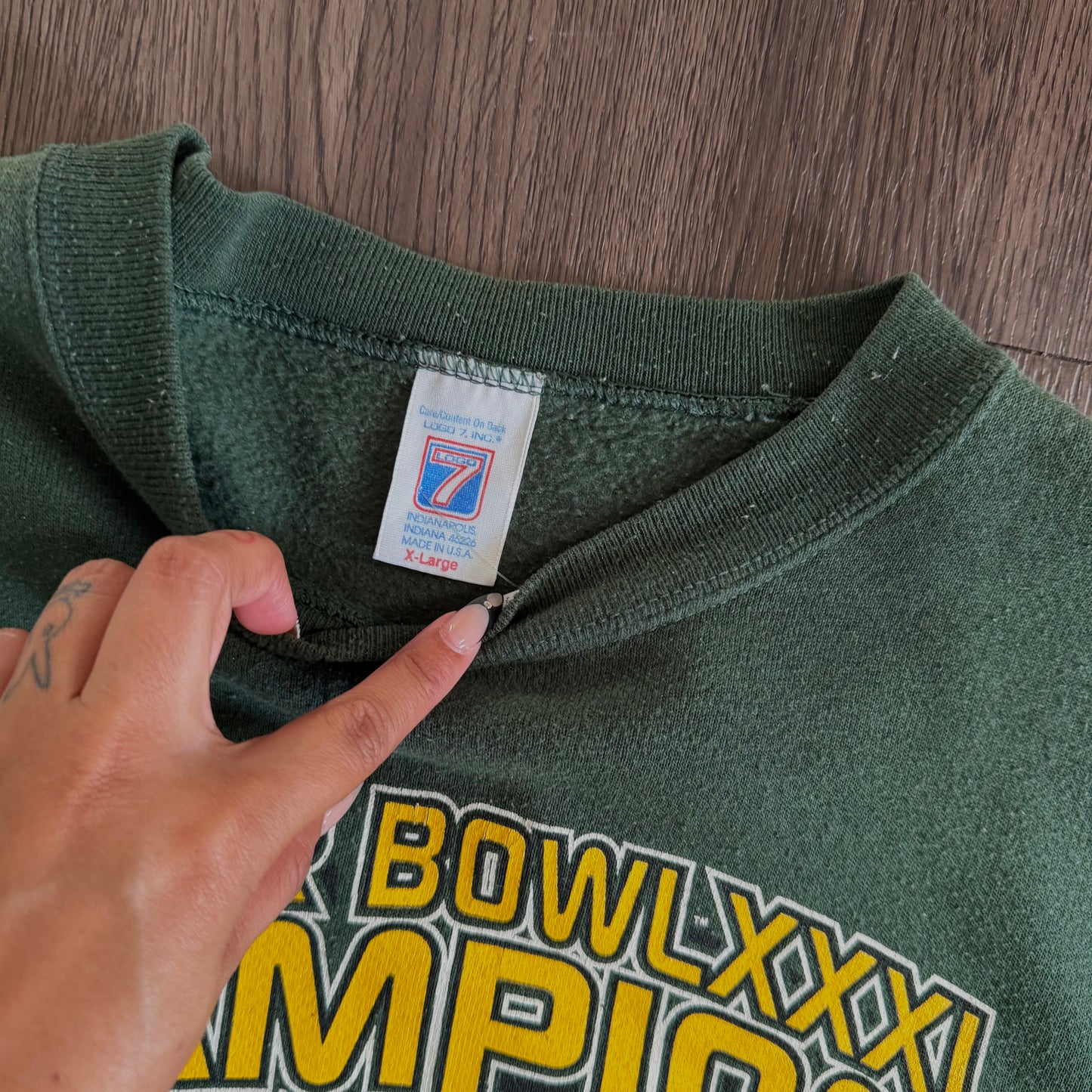 Size XLarge GreenBay Packers
