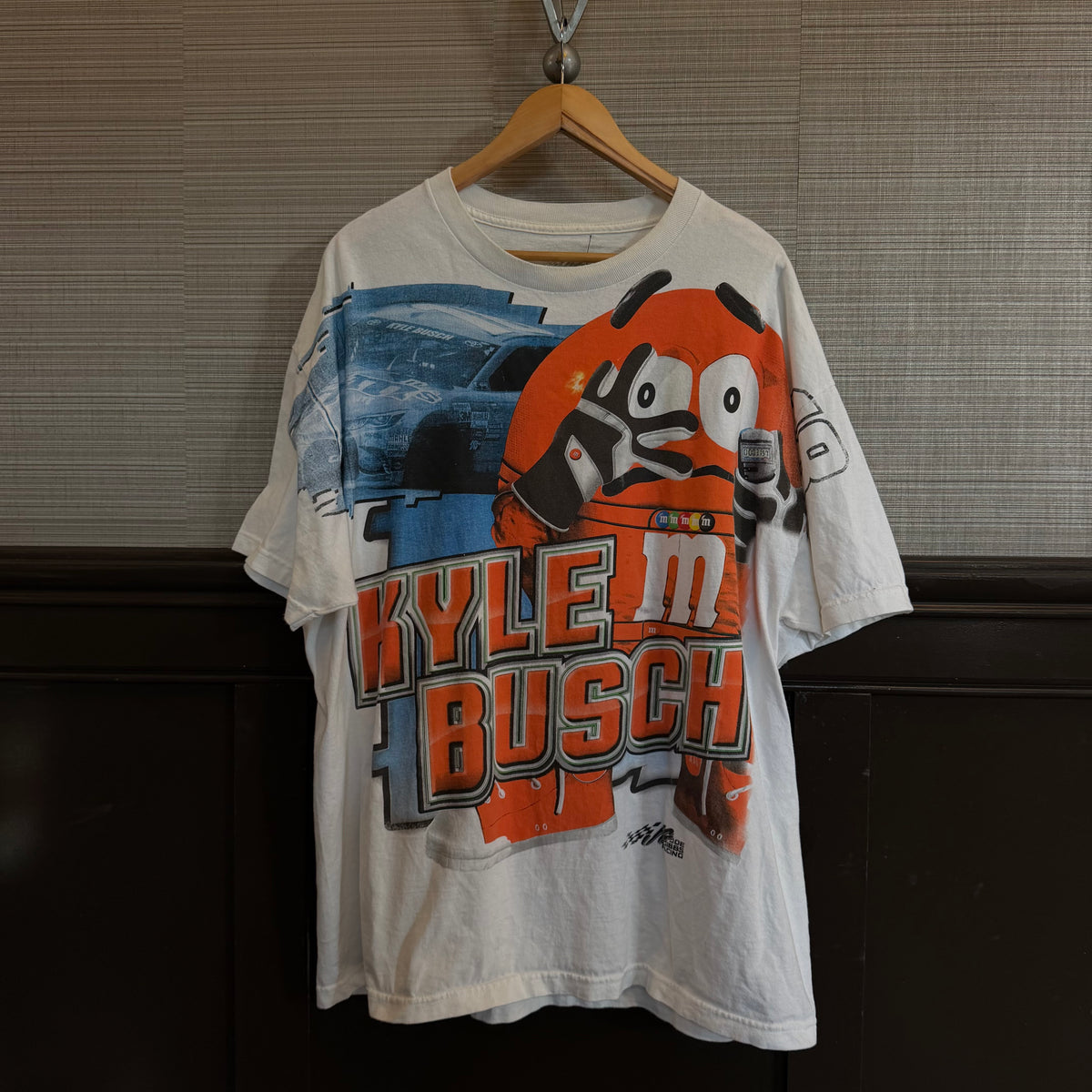 Size XL Oversized Nascar 90s AOP M&M TShirt