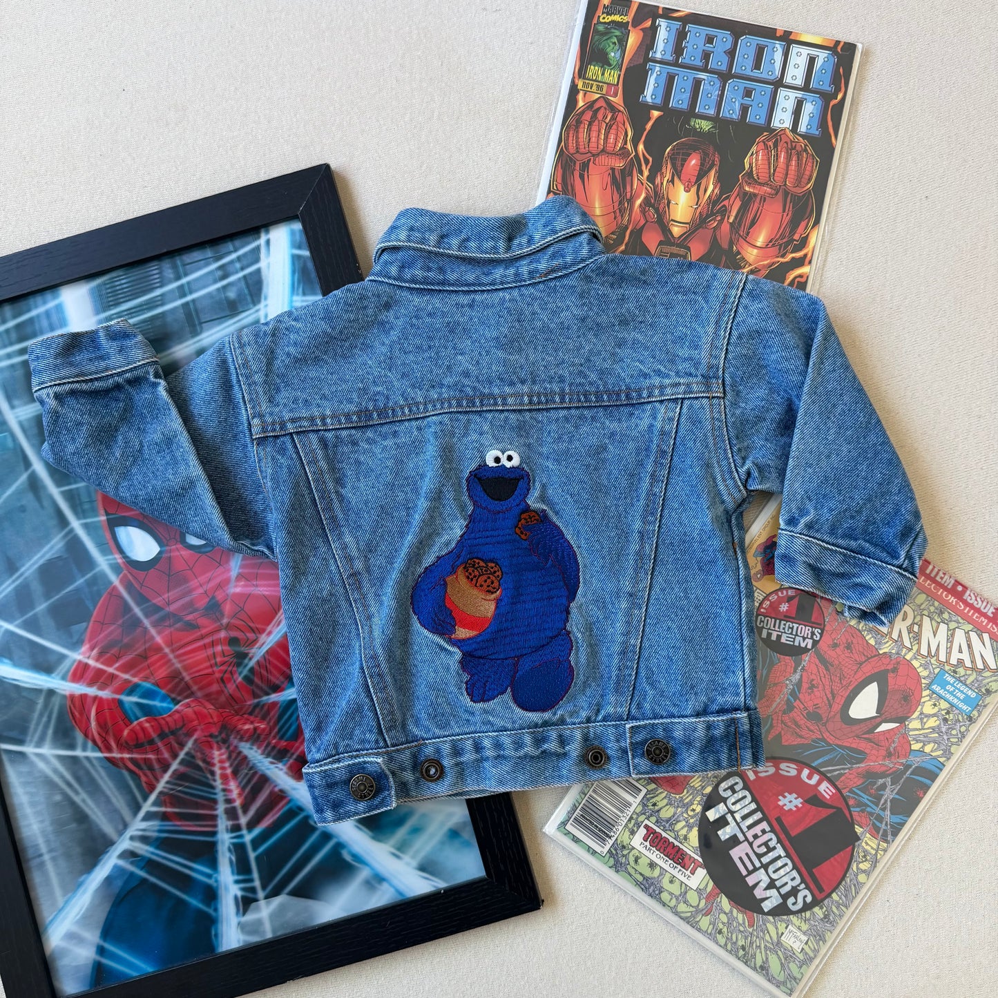 Size 12Months Cookie Monster Denim Jacket