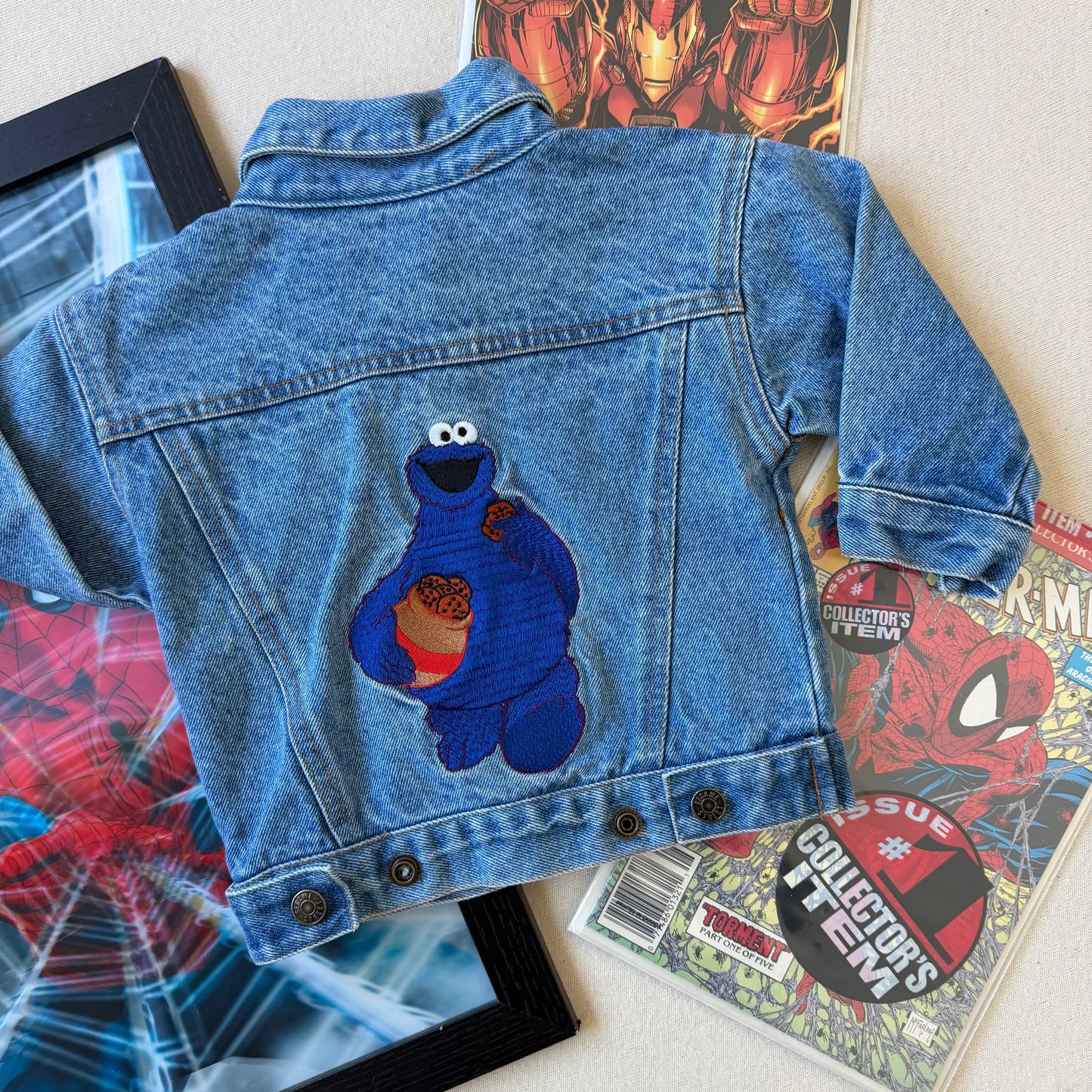 Size 12Months Cookie Monster Denim Jacket
