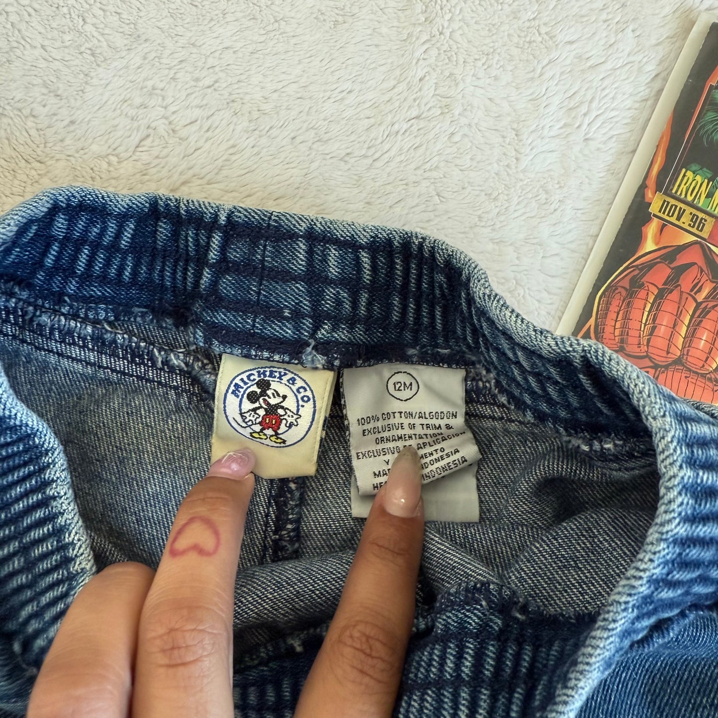 Size 12Months VTG Mickey Mouse Jeans