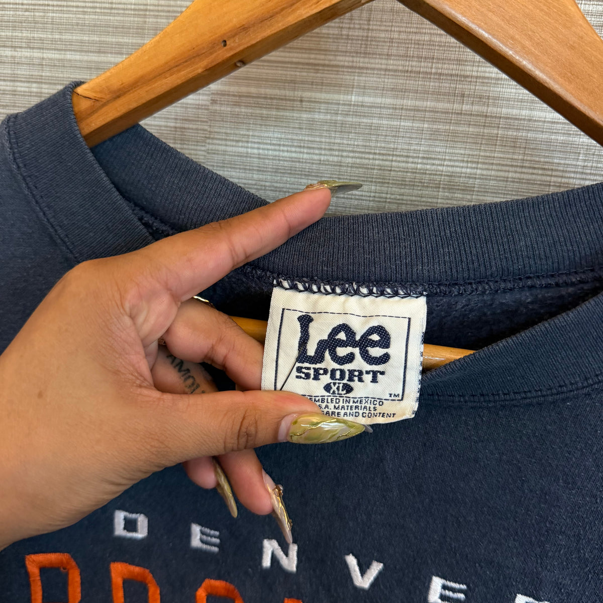 Size XL Denver Broncos CrewNeck