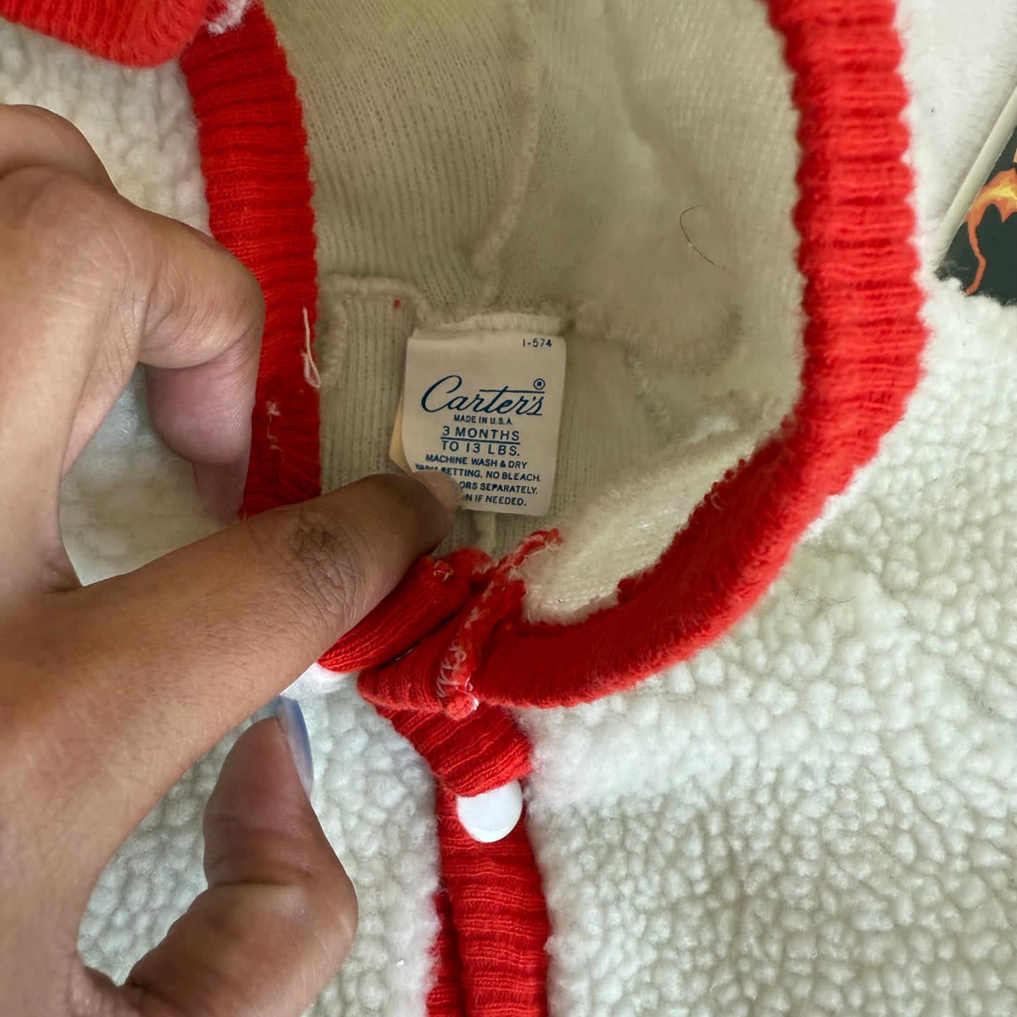 Size 3Months 1970s Sherpa Onesie